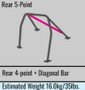 Cusco 220 270 D20 - Steel Roll Cage 10 Point 2 Passenger Through Dash 2015 Subaru WRX / STI (S/O / No Cancel)