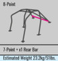 Cusco 311 261 G - Roll Cage 8pt Dash Esc Chromoly EK9/4 Civic *will not fit sunroof models* (S/O / No Cancel)