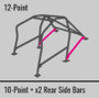 Cusco 320 270 W12 - SFTY21 2-Pssgr 12pt BLK Around Dash Roll Cage 95-01 Acura Integra Type R (DC2) (S/O/No Cancel)