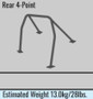 Cusco 3C3 270 C20 - Safety 21 4PT 2-Passenger Black Steel Roll Cage 18+ Honda Civic Type-R / 17+ 5-Door Hatchback