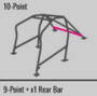 Cusco 666 270 W10 - SFTY21 2-Pssgr 10-Point BLK DASH-ESCAPE Roll Cage Subaru GDA/GDB 01-07 (S/O/No Cancel)