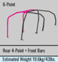 Cusco 6A1 265 B - Chromoly Roll Cage 6 Point 4 Passenger Through Dash 2015 Subaru WRX / STI