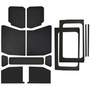DEI 50182 - 18-23 Jeep Wrangler JL 4-Door Boom Mat Complete Headliner Kit - 13 Piece - Black Leather Look