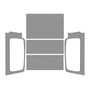 DEI 50605 - '04-'06 Wrangler LJ Gray Leather Look Complete Headliner Kit