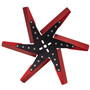 Derale 19818 - 18" High Performance Aluminum Standard Rotation Flex Fan, Red Blade w/ Black Hub