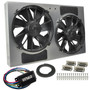 Derale 66838 - Powerpack - High Output Dual 12" RAD Fan/Alum Shroud Kit w/ PWM Controller