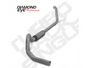 Diamond Eye K4332A - Turbo Back Exhaust 00-03.5 Excursion 4 Inch Single Pass With Muffler Aluminized Diesel Exhaust