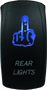 DragonFire Racing 521387 - Lighted Switch Finger Rear Light On/Off Blue