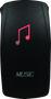 DragonFire Racing 521380 - Lighted Switch Music On/Off Red