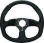 DragonFire Racing 522162 - Steering Wheels - D-Shaped- Vinyl- Iron Series- 0in offset