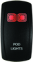 DragonFire Racing 522615 - Lighted Switch On/Off Red