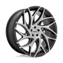 Dub S2602400B4+25 - S260 G.O.A.T. 24X10 Brushed Face With Gloss Black Dark Tint Spokes