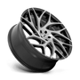 Dub S2602400B4+25 - S260 G.O.A.T. 24X10 Brushed Face With Gloss Black Dark Tint Spokes