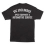 Edelbrock 289184 - Vic's Service Short Sleeve T-Shirt, 50% Cotton And 50% Polyester, Black, XXX-Large (3XL)