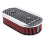 Edelbrock 4272 - Air Cleaner Elite II Oval Dual-Quad Carbs 2 5In Red Element Polished