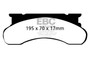 EBC DP41258R - 77-91 Ford Econoline E250 4.6 Yellowstuff Front Brake Pads