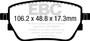 EBC DP42389R - 2019+ Mercedes-Benz A220 Sedan (V177) 2.0L Turbo Yellowstuff Rear Brake Pads