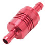 Edelbrock 8139 - Fuel Filter Aluminum 3In X 01/ 1/8In 3/8In Inlet/Outlet Red