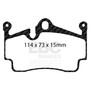EBC DP81920RP1 - Racing 12-16 Porsche Boxster (Cast Iron Disc Only) RP-1 Race Rear Brake Pads