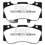 EBC DP83042RP1 - Racing 2015 Ford Mustang 2.3L RP-1 Race Front Brake Pads