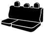 FIA TRS42-36 BLACK - Wrangler™ Solid Seat Cover