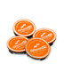 fifteen52 52-ST-CAP-ORANGE-SET - Super Touring (Chicane/Podium) Center Cap Set of Four - Orange/Chrome