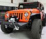 Fishbone Offroad FB22045 - Jeep JK Front Bumper 07-18 Wrangler JK Rubicon and Unlimited Steel Black Textured Powdercoat Manowar Series  Offroad