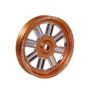 Fleece Performance FPE-34211-ORG-SPK - Spoke Design Cummins Dual Pump Pulley Fleece Orane
