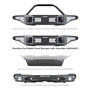 Go Rhino 331400T - 21-24 Ford Bronco (2 and 4 Door) Rockline Full Width Bumper