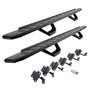 Go Rhino 6961508720PC -  RB30 Running Boards with Mounting Brackets & 2 Pairs of Drops Steps Kit - Textured Black