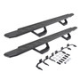 Go Rhino 6960998020T -  RB30 Running Boards with Mounting Brackets & 2 Pairs of Drops Steps Kit - Protective Bedliner Coating