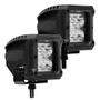 Go Rhino 751803023SCS - Xplor Bright Series Cube LED Spot Light Kit (Surface/Threaded Stud Mount) 3x3 - Blk (Pair)