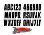 Hardline BLK350EC - Boat Lettering Registration Kit 3 in. - 350 Black Solid