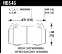 Hawk HB545F.564 - 03-07 G35/350z/03-06 Sentra Spec V w/ Brembo HPS Street Front Brake Pads