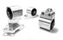 Innovative Mounts B40152-SOLID - Innovative 92-95 Civic B/D Series Silver Aluminum Mounts Solid Bushings (Auto to Manual 3 Bolt)