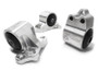 Innovative Mounts B10150-SOLID-BA - Innovative 92-95 Civic B/D Series Black Aluminum Mounts Solid Bushings (3 Bolt)