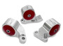 Innovative Mounts B19151-SOLID-BA - Innovative 88-91 Civic D-Series Black Aluminum Mounts Solid Bushings (Cable)
