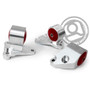 Innovative Mounts B19351-95A - 92-93 Integra Non GSR Replacement Billet Mount Kit B18A1 Manual /Cable 500+HP 95A Red