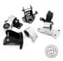 Innovative Mounts B90850-75A-BA - Innovative 06-11 Honda Civic Si K-Series Black Billet Aluminum Mounts 75A Bushings (Not K24 Trans)