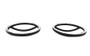 Kentrol 50014 - Jeep JK Fog Light Cover Pair 07-18 Wrangler JK Powdercoat Black