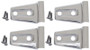 Kentrol 30020 - Jeep JK Door Hinge Overlays 4 Pieces 2 Door 07-18 Wrangler JK Polished Silver