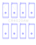 King Engine Bearings CR4020AM0.75 - Suzuki G-13 (Size +0.75mm) Connecting Rod Bearing Set