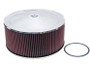K&N 60-1460 - Round - Red - Size 14in - 5.125in Neck Flange Custom Air Cleaner Assembly