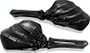 Kuryakyn 1758 - Skeleton Hand Mirrors Black/Black