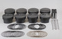 Mahle Motorsport 930227530T - LSX COMBO FLAT TOP - valve pockets fit LS1/2/6, LS7, and LS3 / L92 style heads 408cid 4.030 x 1.110RCH, 4.000stroke,6.125rod,0.927pin,-5.8cc,423g,10.9CR, 2618