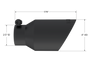MBRP T5123BLK - Exhaust Tip 4 Inch O.D. Dual Wall Angled Black Fits Aluminized Steel 2 1/2 Inch Systems