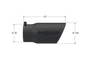 MBRP T5075BLK - Exhaust Tip 6 Inch O.D. Angled Rolled End 5 Inch Inlet 12 Inch Length Black Coated