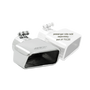 MBRP T5119 - Exhaust Tip 4 3/4 Inch X 3 Inch ID Rectangle Angled Cut 3 Inch O.D. Inlet Driver Side 7 3/8 Inch Length T304 Stainless Steel