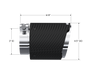 MBRP T5180CF - Carbon Fiber Tip 3.0 Inch ID 4.5 Inch OD Out 6.13 Inch Length Dual Wall
