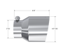 MBRP T5180 - 3 Inch Inlet 4.5 Inch OD Out 6.13 Inch Length Angle Cut Universal Tail Pipe Tip T304 Stainless Steel Tip